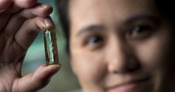 UCI chemist Reginald Penner and doctoral student Mya Le Thai, shown, have developed a nanowire-based battery technology that allows lithium ion batteries to be recharged hundreds of thousands of times. Steve Zylius/UCI