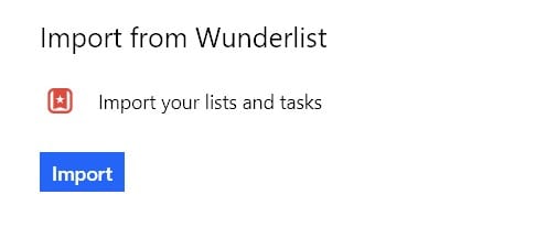 ייבוא נתונים מ-Wunderlist ל-ToDo